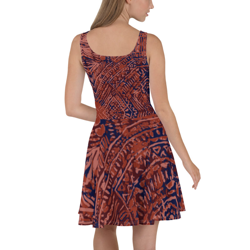 Skater Dress - Elegant Sleeveless Design for a Vibrant Look