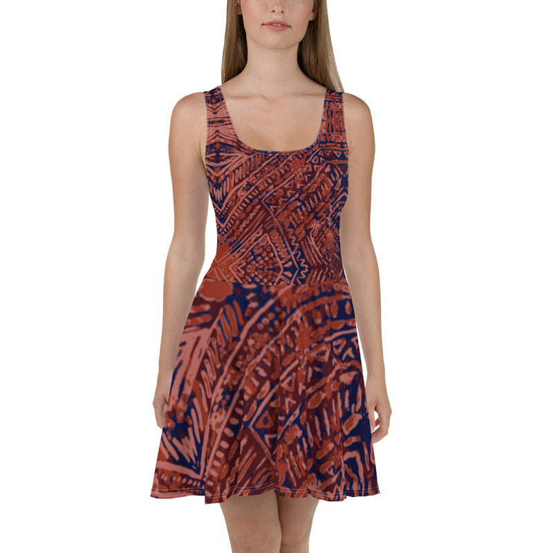 Skater Dress - Elegant Sleeveless Design for a Vibrant Look