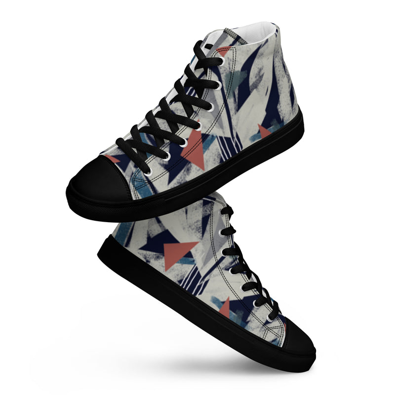 Men's High Top Canvas Shoes - Handmade, Trendy, and Stylish