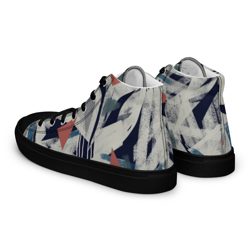 Men's High Top Canvas Shoes - Handmade, Trendy, and Stylish