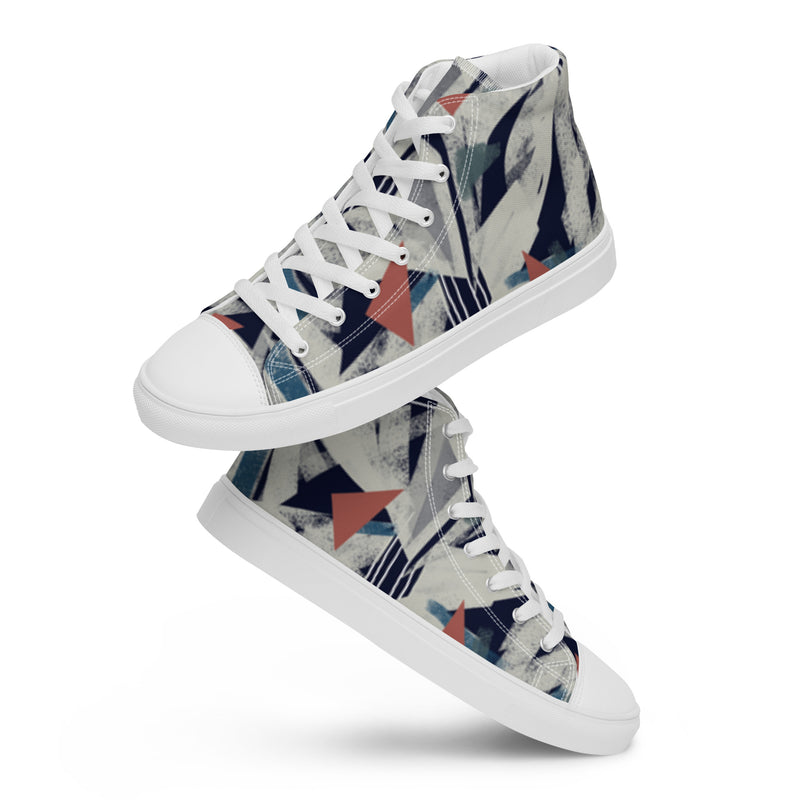 Men's High Top Canvas Shoes - Handmade, Trendy, and Stylish