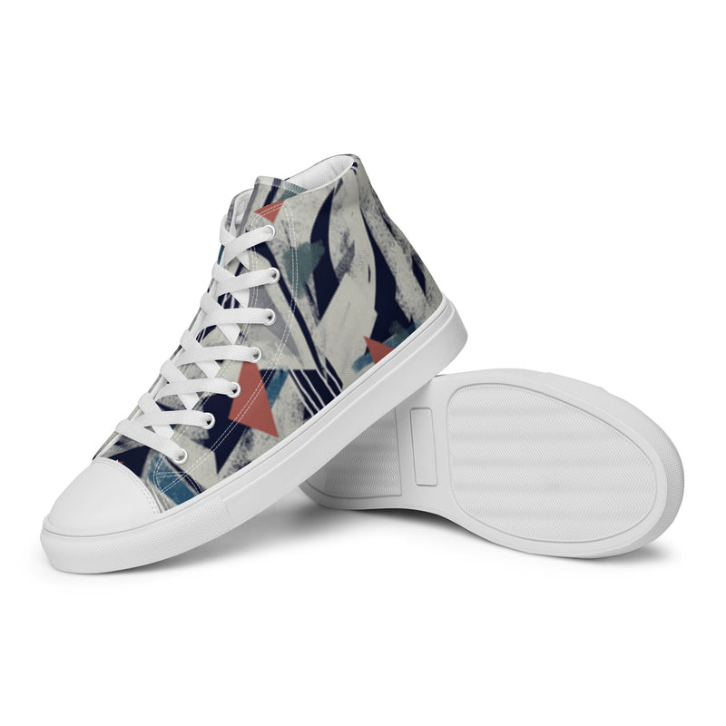 Men's High Top Canvas Shoes - Handmade, Trendy, and Stylish