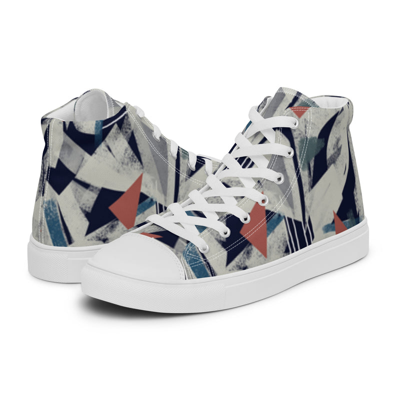 Men's High Top Canvas Shoes - Handmade, Trendy, and Stylish