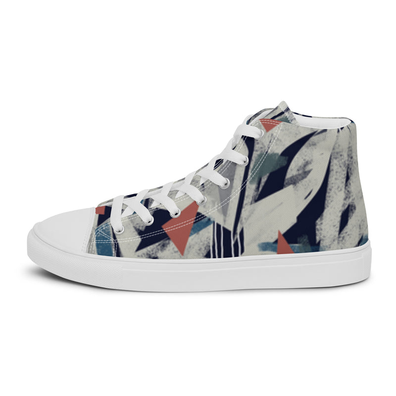 Men's High Top Canvas Shoes - Handmade, Trendy, and Stylish