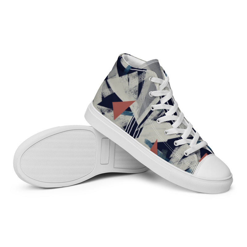 Men's High Top Canvas Shoes - Handmade, Trendy, and Stylish