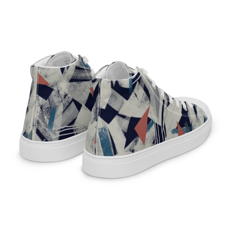 Men's High Top Canvas Shoes - Handmade, Trendy, and Stylish