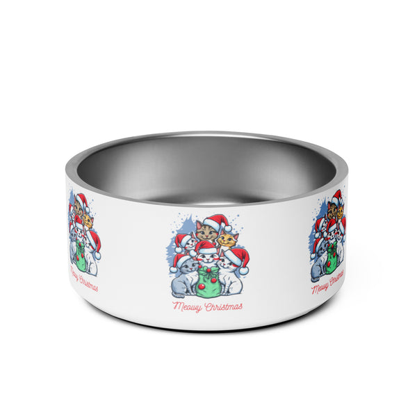 Christmas Pet Bowl - Stainless Steel, Anti-Slip, and Durable