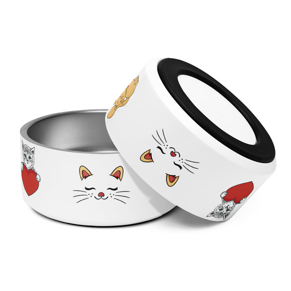 Premium Stainless Steel Pet Bowl for Cats | Anti-Slip Base | Dishwasher Safe