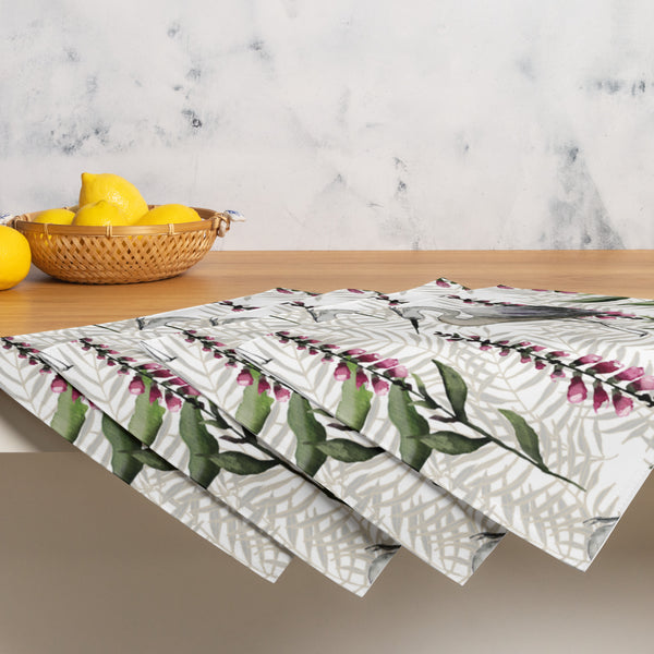 Set of 4 Water-Resistant Placemats | Unique Patterns, Personal Charm