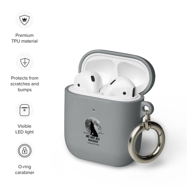 "Brothers" Rubber Case for AirPods® | Impact-Absorbing TPU, Metal Carabiner