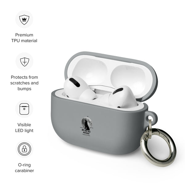 "Brothers" Rubber Case for AirPods® | Impact-Absorbing TPU, Metal Carabiner