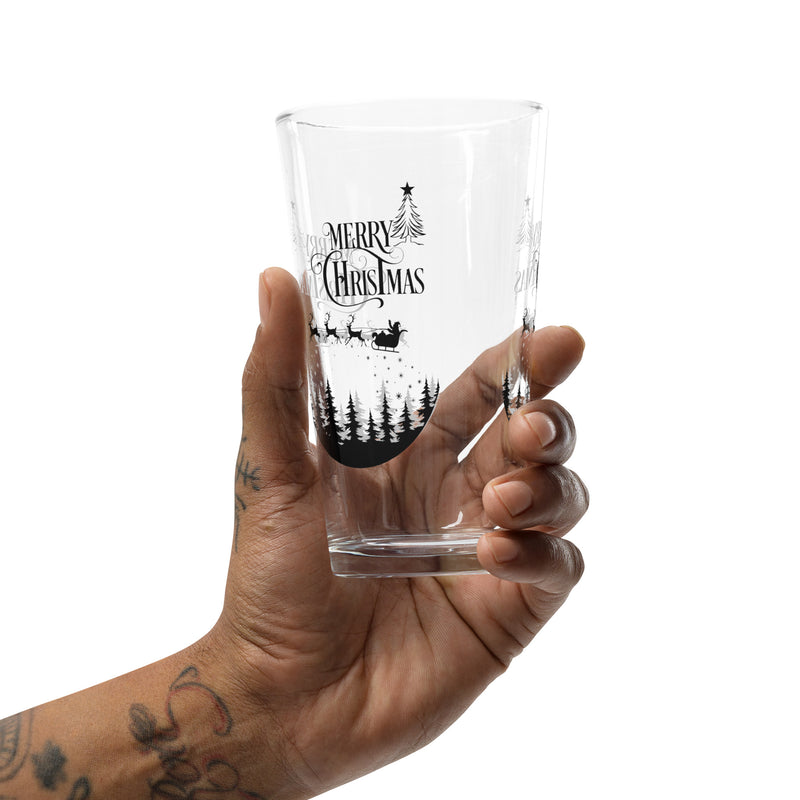 Christmas Shaker Pint Glass - 16 oz Durable Glassware for Refreshing Drinks