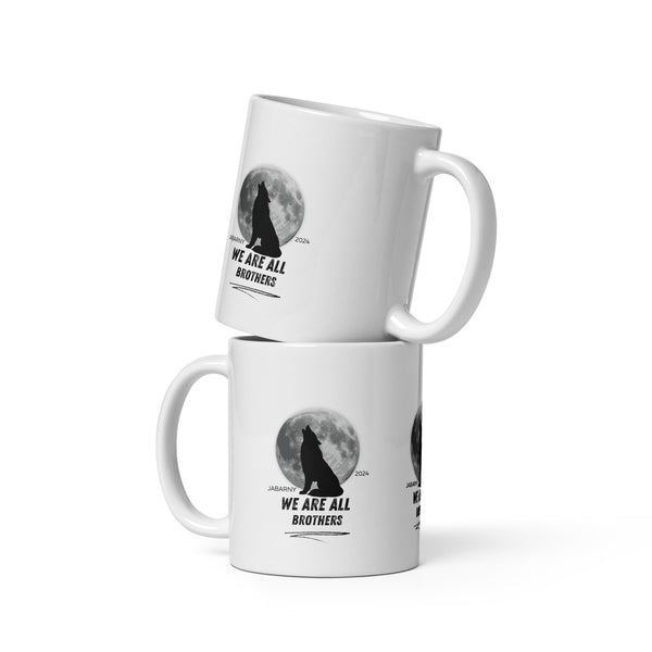 "Brothers" White Glossy Mug | Ceramic, Microwave & Dishwasher Safe