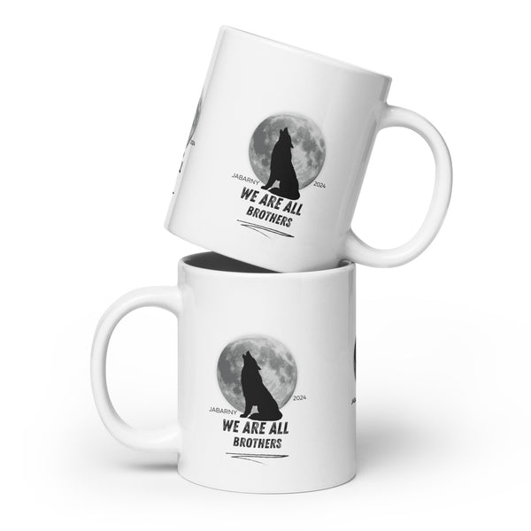 "Brothers" White Glossy Mug | Ceramic, Microwave & Dishwasher Safe