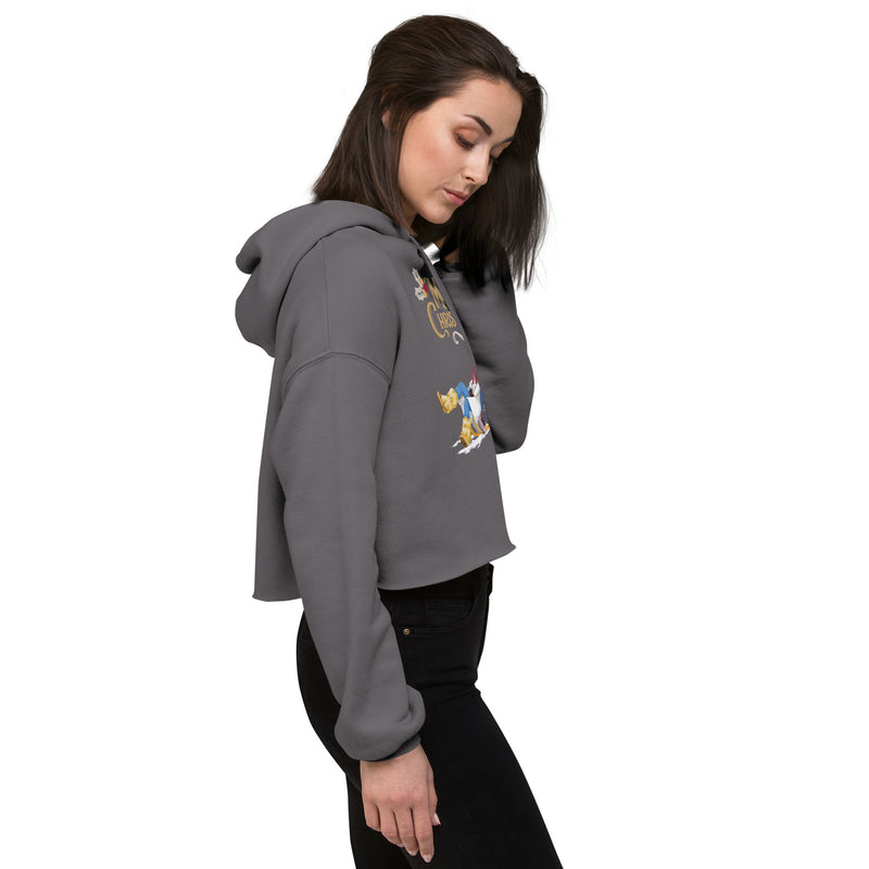 Christmas Women's Crop Hoodie - Trendy and Fashion-Forward